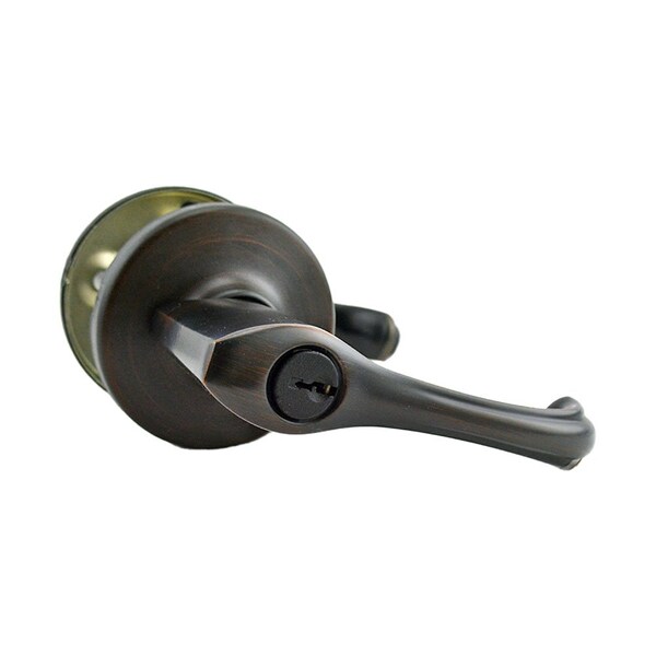 Kwikset Dorian Lever Entry Door Lock with New Chassis and 6AL Latch and RCS Strike Venetian Bronze Finish 405DNL-11P - main